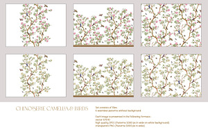 Chinoiserie Camellia & Birds