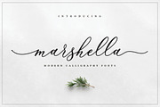 Marshella | Wedding Calligraphy Font, a Script Font by sizimon (Thumbnail 1 of 9)