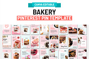 Bakery Pinterest Canva Posts Temp, a Print Template by Snapybiz (Thumbnail 3 of 10)