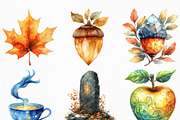 Watercolor Autumn Enchantment PNG, an Illustration by Craft Nest (Thumbnail 3 of 7)