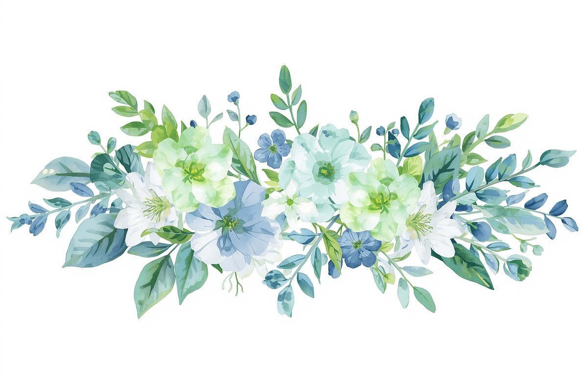 Elegant Green Floral Set, an Illustration by Designs_River (Photo 8 of 11)