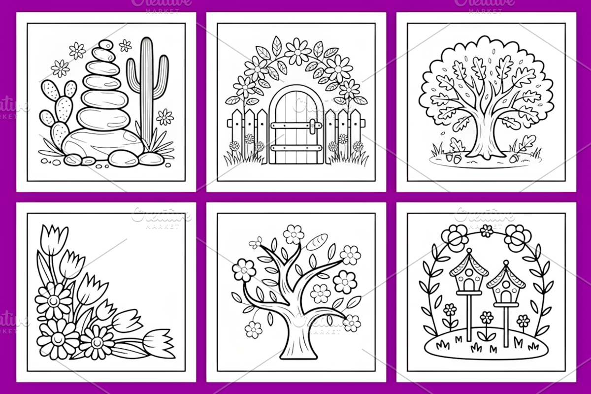 Garden Corners: Bold Easy Coloring, a Decorative Illustration by Coco Bloom (Photo 3 of 3)