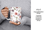 Mug sublimation design flowers roses, a Pattern Graphic by Larisa Maslova (Thumbnail 1 of 3)
