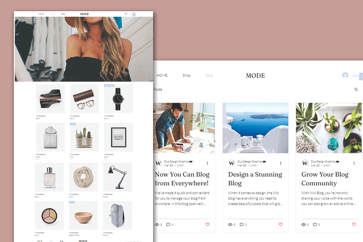 MODE | Fashion Minimal Wix Website, a Wix Template by Design Unique (Photo 4 of 8)