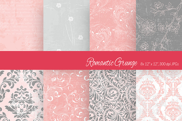 Romantic Grunge Digital Paper