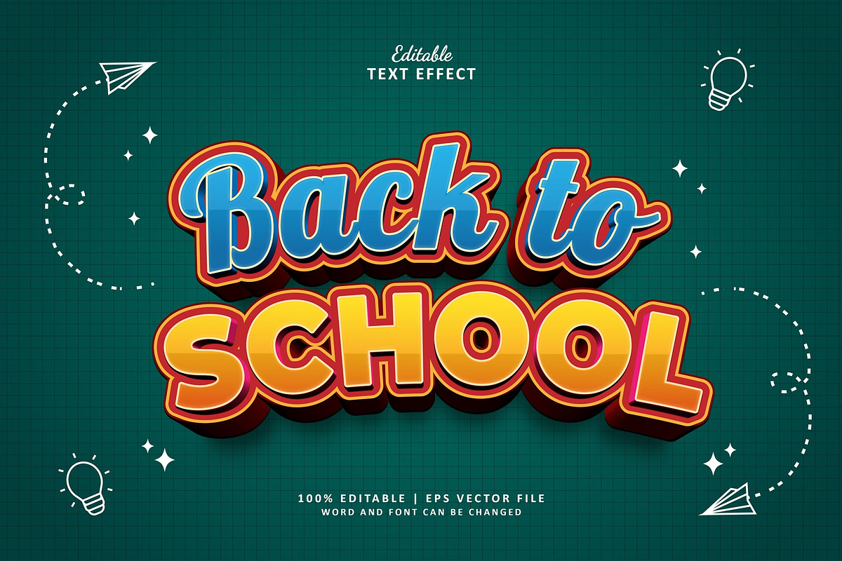 Text Effect Back to School, a Layer Style Add-On by Navy Graphic (Photo 1 of 2)
