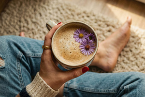 Relaxing Cozy Morning Coffee, a Person Photo by Virgo Studio