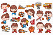 Basketball Clipart - Cute Sports, a Sport Illustration by Inkley Studio (Thumbnail 2 of 3)