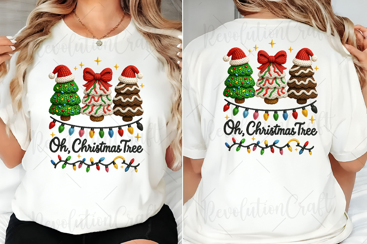 Yarn Crochet Oh Christmas Tree PNG, an Illustration by OK Design (Photo 4 of 4)