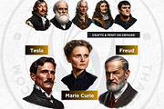 Historical figures clipart Set, a Person Illustration by ThatsDesignArt (Thumbnail 5 of 10)
