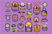 Halloween badges collection, an Illustration by Ivan Dubovik (Thumbnail 2 of 2)