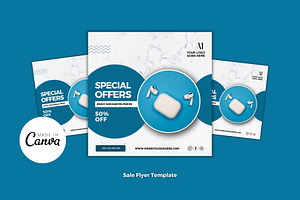 Airpods Sales Canva Flyer Template