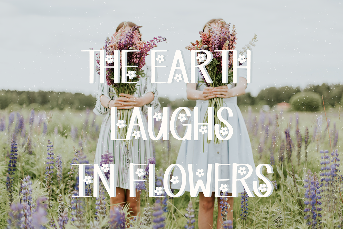 June Bloom | a cute all caps font, a Sans Serif Font by TateMadeModern (Photo 8 of 11)