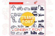 Transport Alphabet - Dingbat Font, a Symbol Font by WADLEN (Thumbnail 1 of 7)