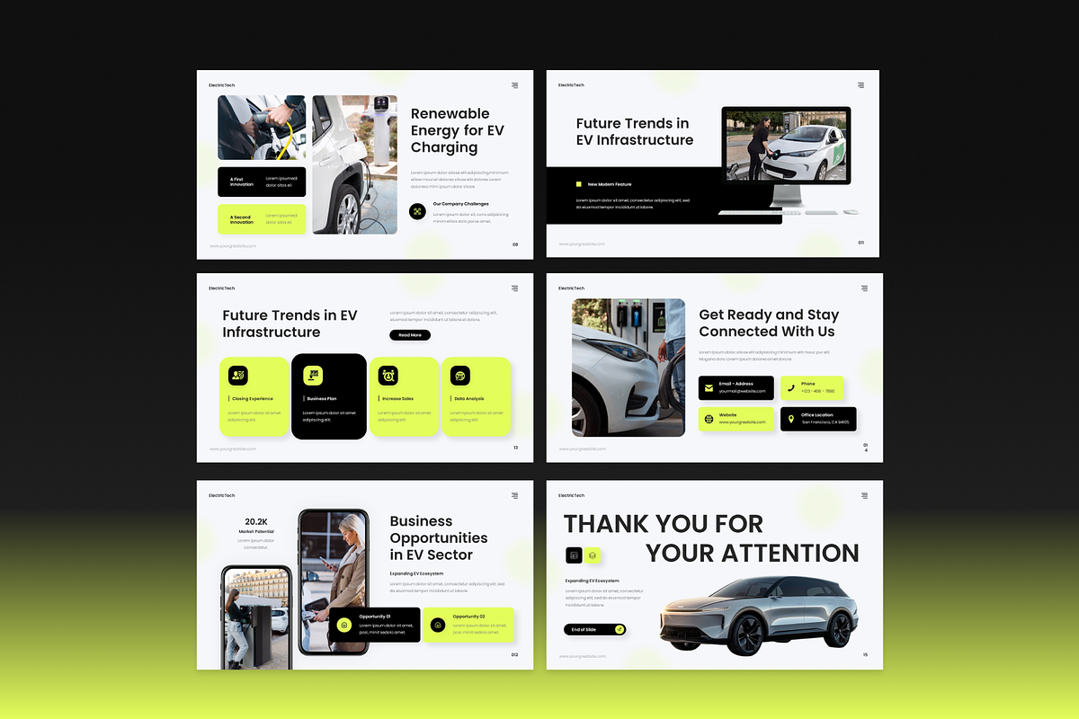 Electric Vehicle Google Slide, a Presentation Template by Annora Studio (Photo 3 of 7)