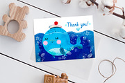 Watercolor clipart Sea Voyage, an Animal Illustration by Vikeriya (Thumbnail 8 of 8)