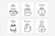 Funny Cat Illustrations Set, an Illustration by Teneresa (Thumbnail 2 of 5)