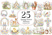 Spring Easter Flowers Clipart PNG., an Object Illustration by KennedyStudio (Thumbnail 1 of 5)