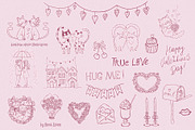 Whimsical Romance. Hand-Drawn Doodle, an Object Graphic by Designwork (Thumbnail 7 of 11)