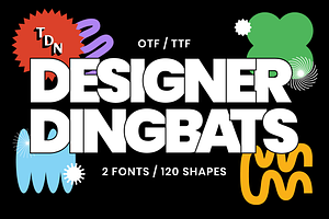 Designer Dingbats Font - 120 Shapes!