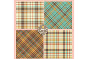 Retro Vintage Plaids Digital Papers, a Pattern Graphic by JennyL Designs (Thumbnail 4 of 4)