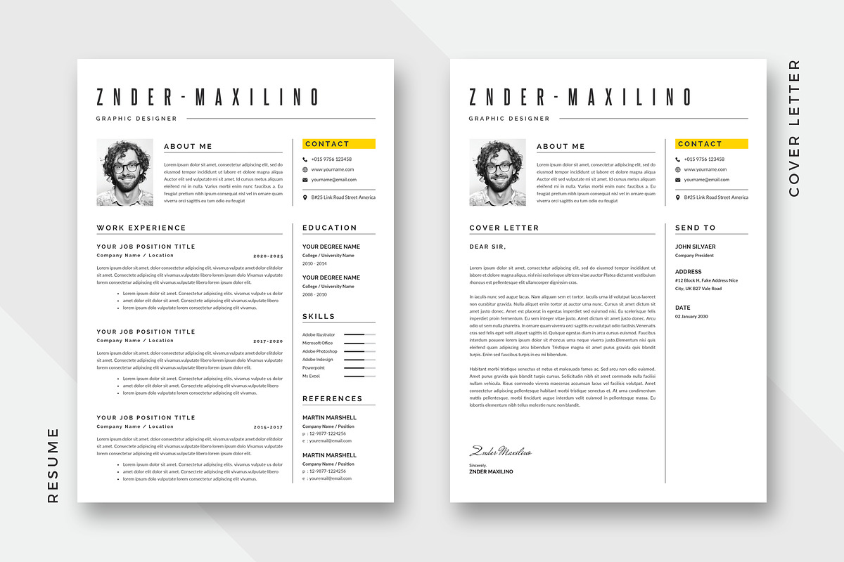 Resume/CV Template, a Resume Template by ArtisticLand (Photo 2 of 3)