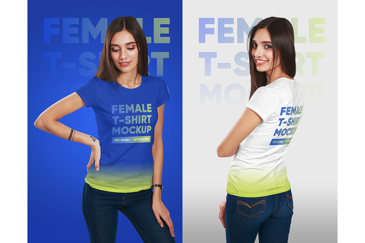 Female T-Shirt Mockups Vol 3. Part 2, a Shirt Mockup by Hi, Mock-Up! (Photo 7 of 10)