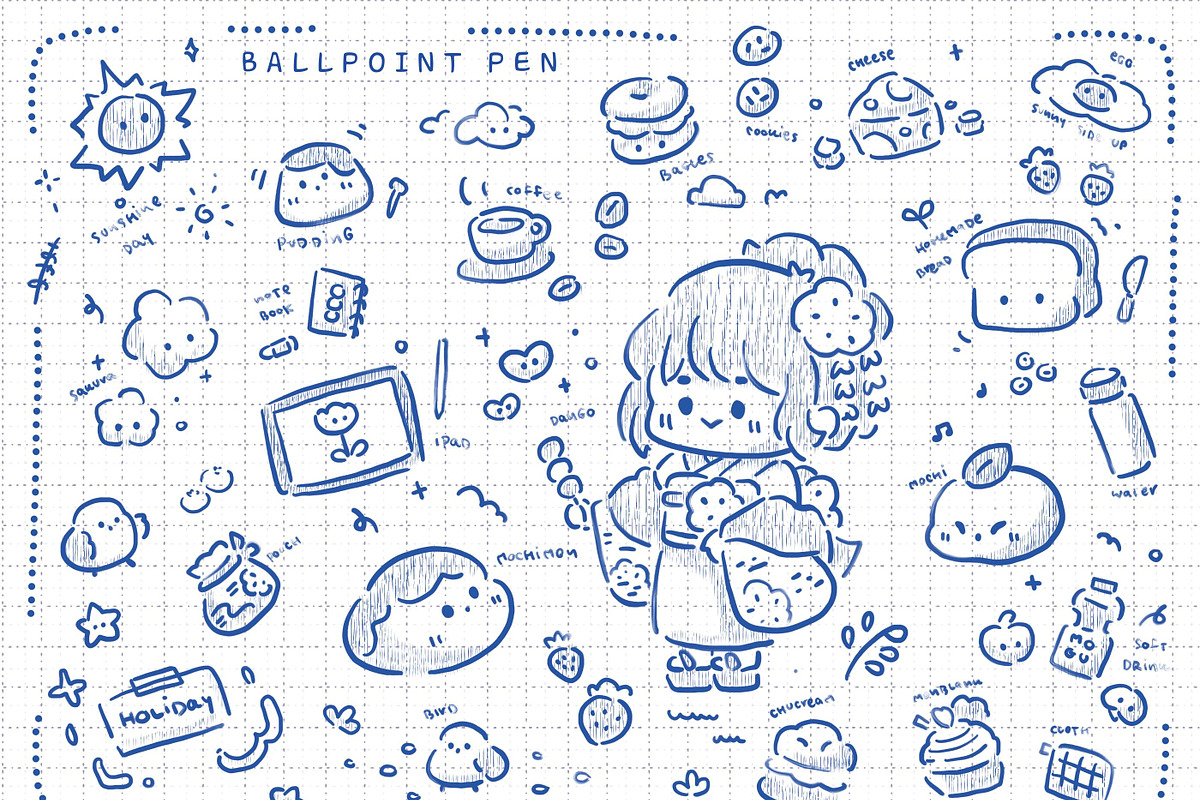 28 Ballpoint pen procreate brushes, a Brush Add-On by ProcreateiBox (Photo 6 of 9)