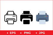 Printer Icon Vector Design, a Solid Icon by Artonix (Thumbnail 1 of 2)