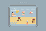 Geometric Life - Beach Activities, a Person Illustration by Léo Alexandre (Thumbnail 15 of 16)