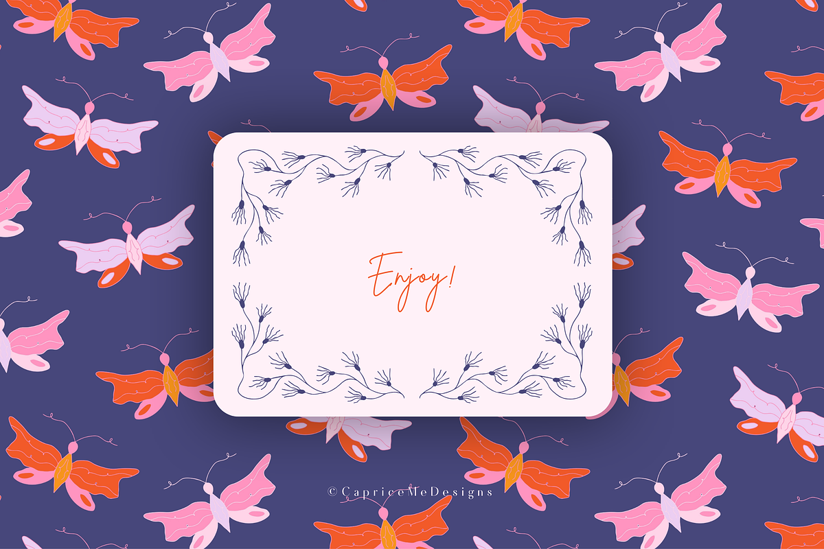 Hand-drawn floral clipart & patterns, a Decorative Illustration by CapriceMeDesigns (Photo 18 of 18)
