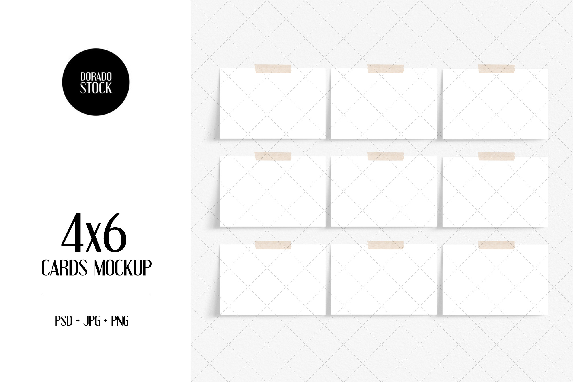 4x6 card set mockup, a Print Template by Dorado Stock