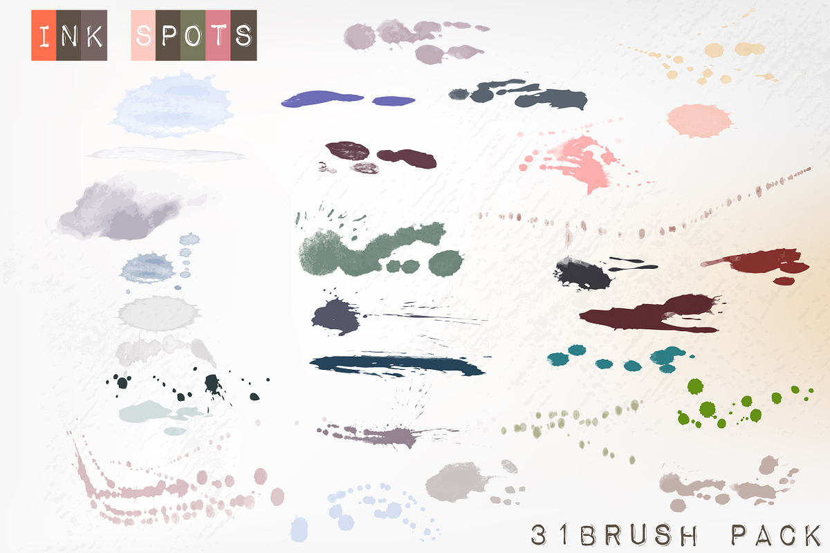 Ink spots brushes preview 2