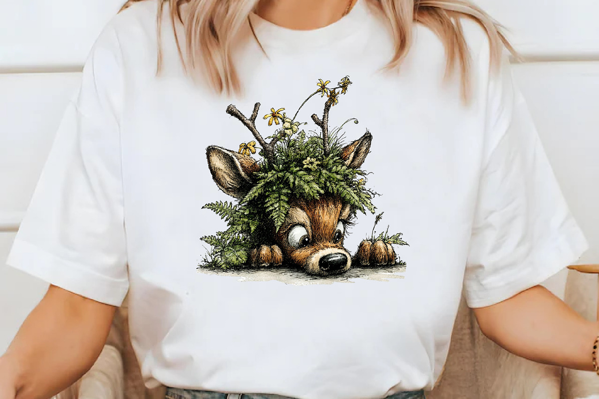 Whimsical Peeking Woodland Animals, a Seasonal Illustration by Designworld (Photo 8 of 11)