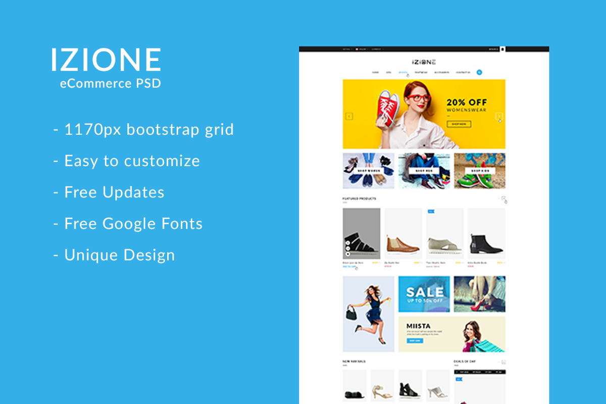 Izione - eCommerce PSD Template, a Websites & App Template by goalthemes