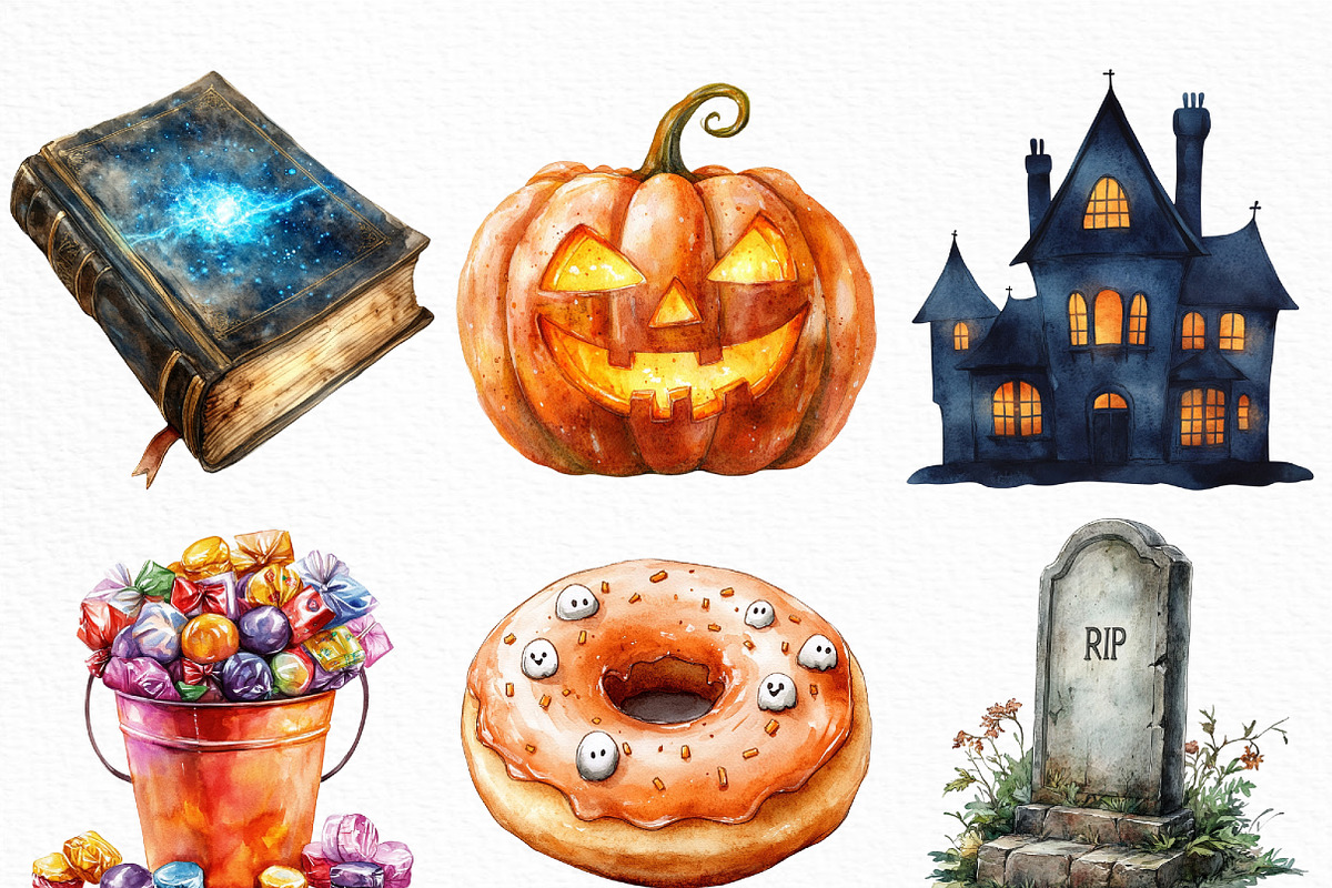 Halloween Sublimation Clipart, an Illustration by Craft Nest (Photo 4 of 6)