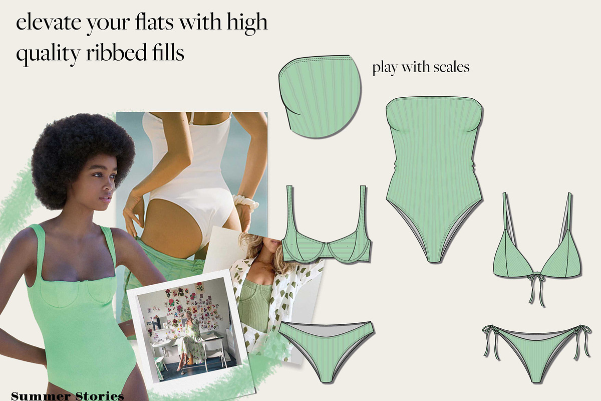 Hi Res Ribbed Jersey Fabric Vectors, a Pattern Graphic by Summer Stories (Photo 4 of 4)