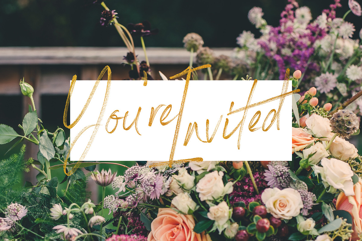 Rustic Gold SVG Brush Script preview 5