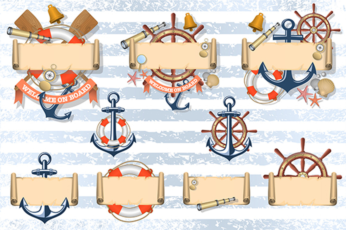 Nautical vectors collection preview 2