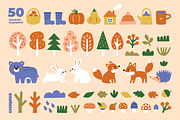 Hello Autumn. Clipart & Patterns, an Animal Illustration by Ejevyaka (Thumbnail 3 of 9)
