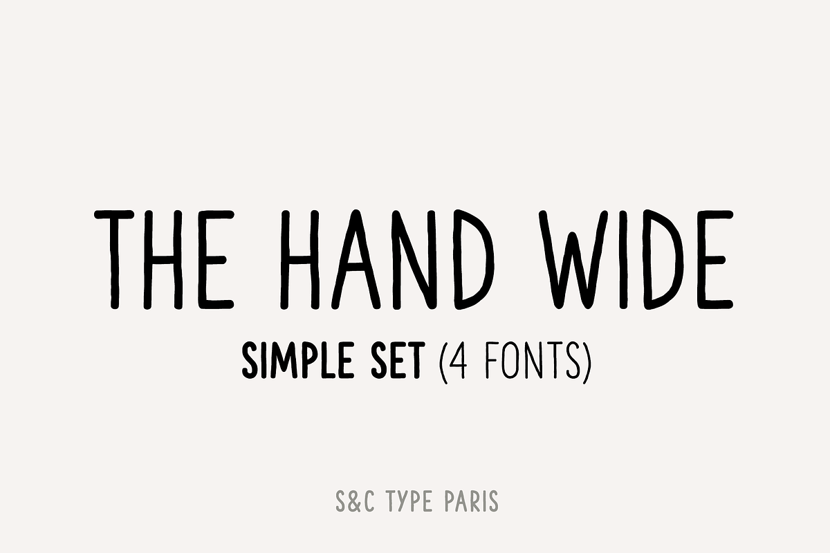 The Hand Wide Font Coll. (4 fonts), a Sans Serif Font by S&C Type (Photo 1 of 10)