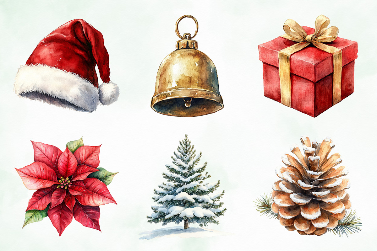 Christmas Winter Clipart Bundle, an Illustration by Creative Art (Photo 3 of 9)