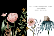 Painted Watercolor Flowers Clipart, a Decorative Illustration by Murphy & Frank (Thumbnail 5 of 8)
