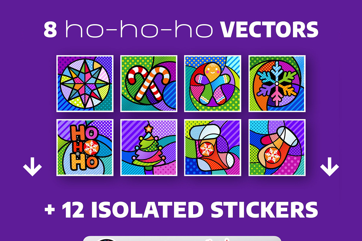 MERRY CHRISTMAS! Pop Art Collection, a Decorative Illustration by Lilli Jemska Studio (Photo 2 of 4)