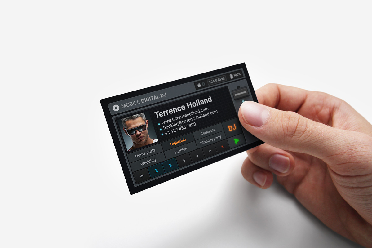 Digital DJ Business Card Template, a Business Card Template by vinyljunkie (Photo 2 of 4)