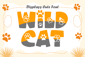 Wild Cat - Decorative Font Types, a Font by KiddoGlyphs Studio