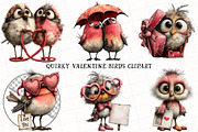 Quirky Valentine Birds Clipart, an Illustration by OK Design (Thumbnail 2 of 6)