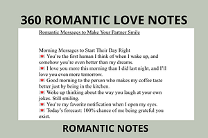 360 Romantic Love Notes