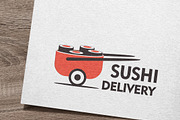 Sushi Delivery Logo, a Branding & Logo Template by IKarGraphics (Thumbnail 1 of 3)