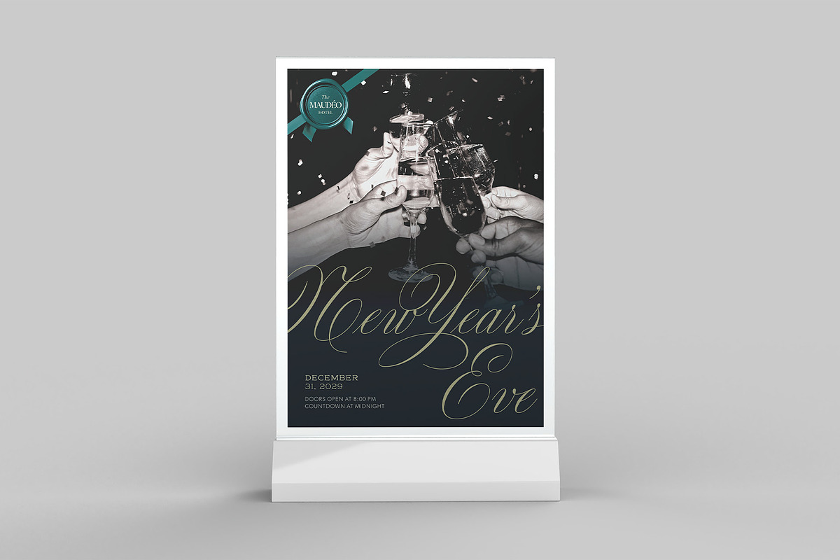 New Year's Eve Table Tent Template, a Stationery Template by BrandPacks (Photo 3 of 5)
